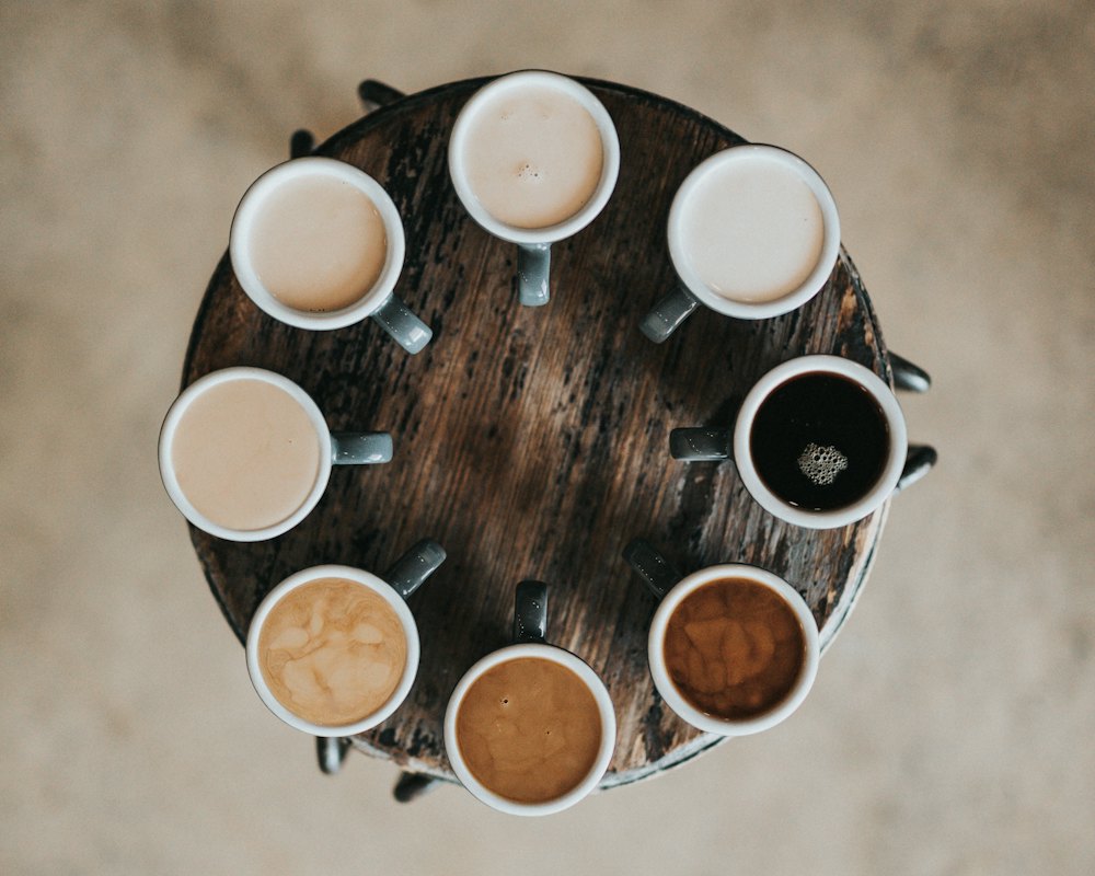 Cups of coffee shared around a table